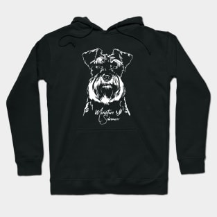 Miniature Schnauzer dog portrait Hoodie